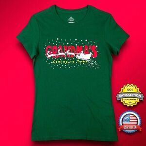 WOMEN'S SMALL Christmas T-Shirt "Grandma's Coming To Town" Grandma Holiday Top